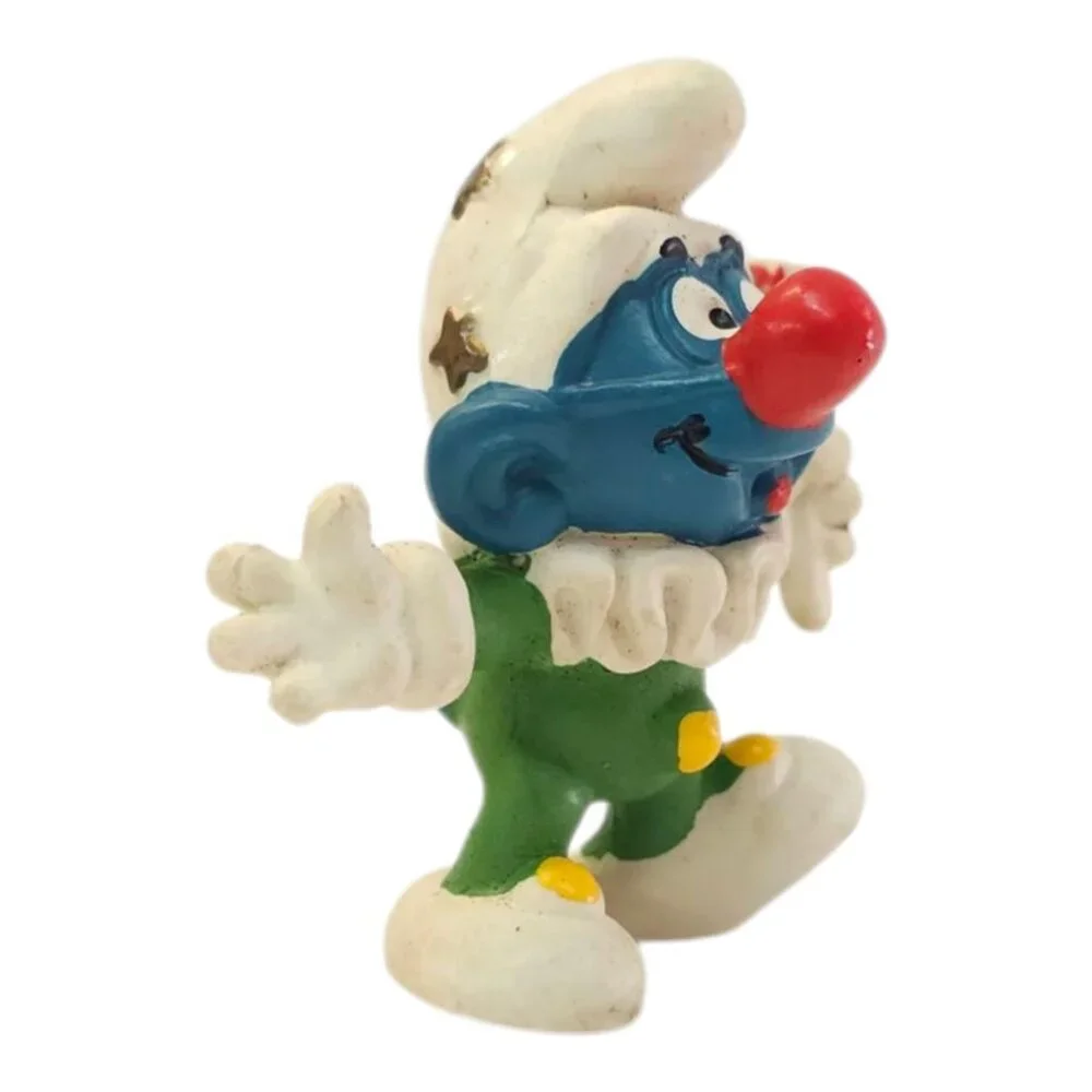 Peyo Schleich Circus Clown Smurf Jester 20090 Figure PVC Vintage 1977 Hong Kong